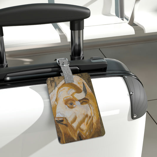 Buffalo Saffiano Polyester Luggage Tag, Rectangle