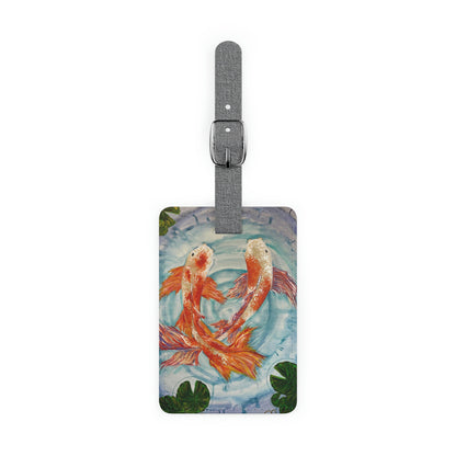 Fish Saffiano Polyester Luggage Tag, Rectangle