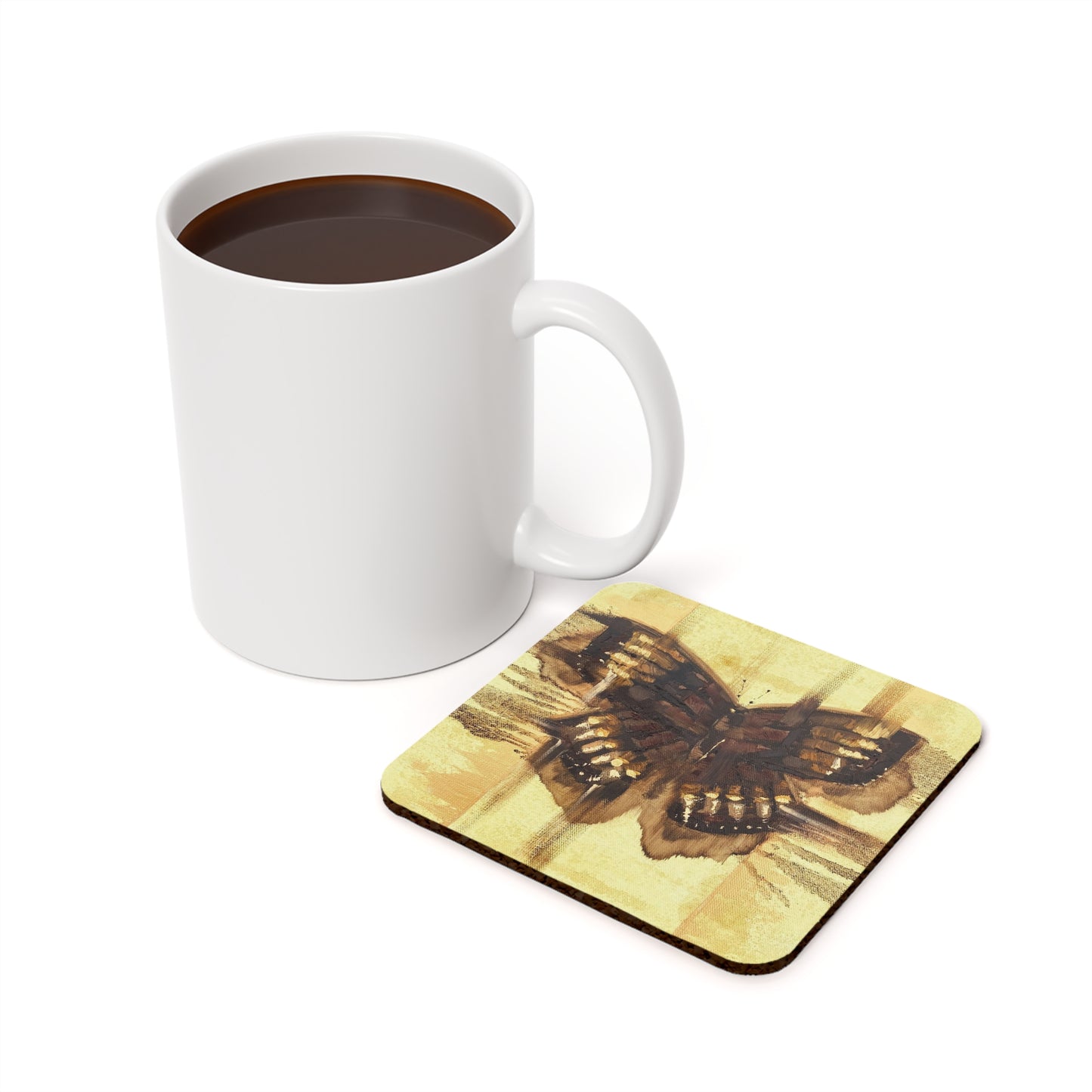 Yellow Butterfly Coaster | Kitchen Decor | Drink Accessories