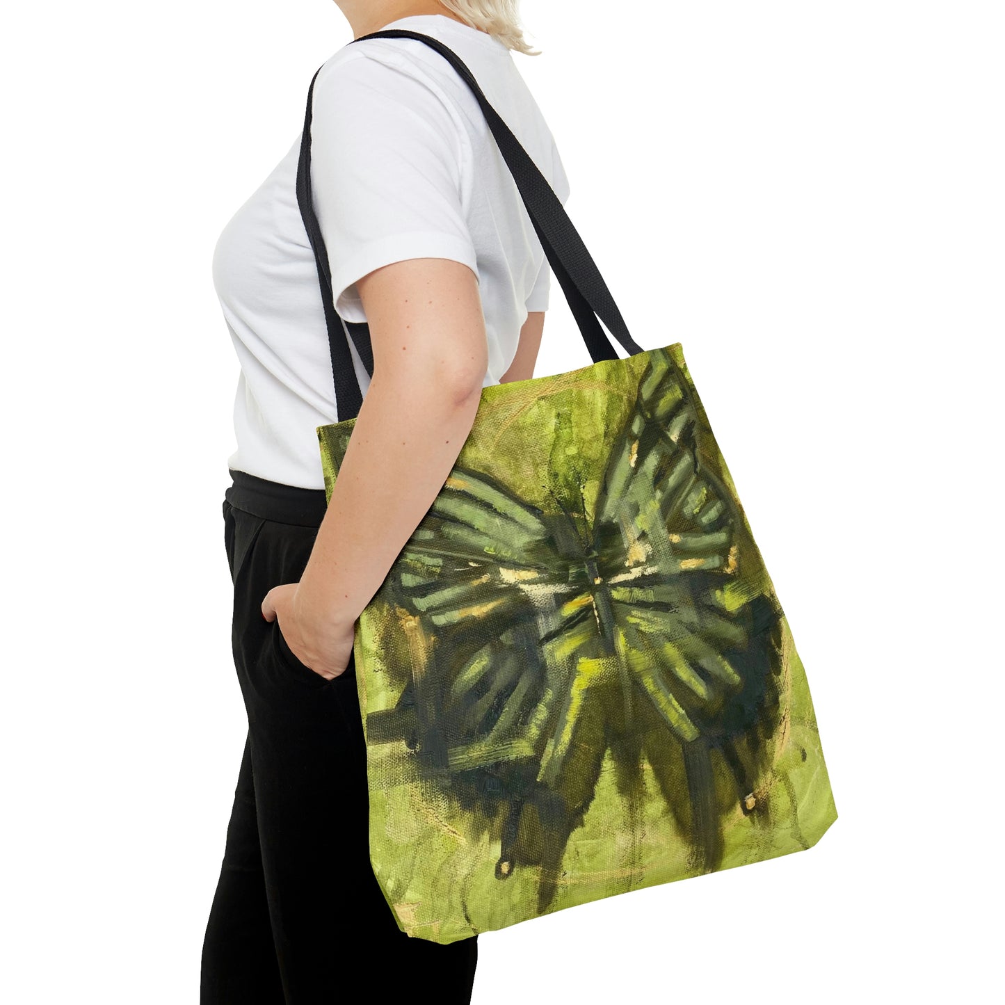 Green Butterfly Tote Bag