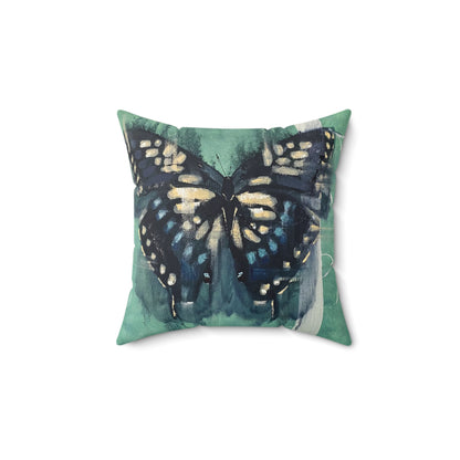 Teal Butterfly Throw Pillow | Home Decor | Living Room Decor