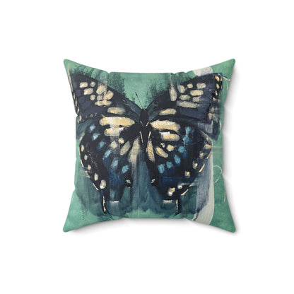 Teal Butterfly Throw Pillow | Home Decor | Living Room Decor
