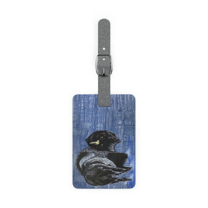 Bison Saffiano Polyester Luggage Tag, Rectangle