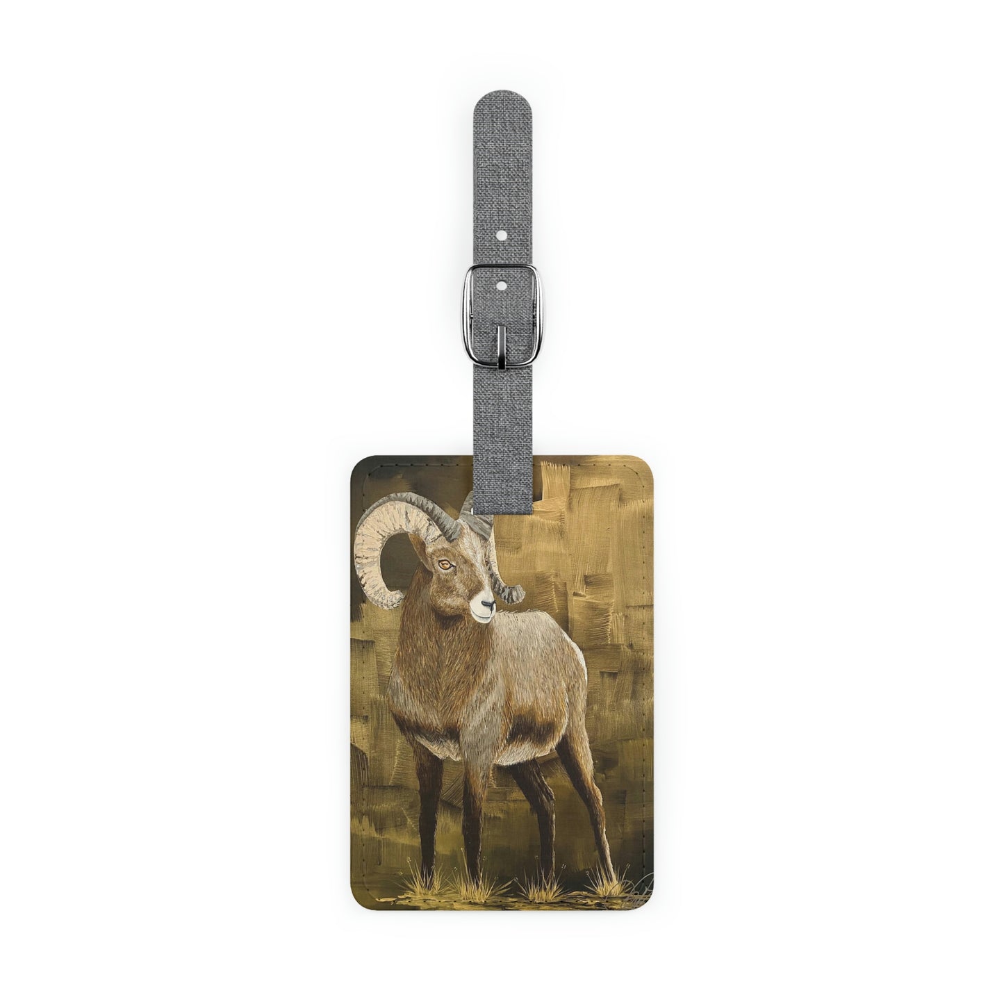 Ram Saffiano Polyester Luggage Tag, Rectangle