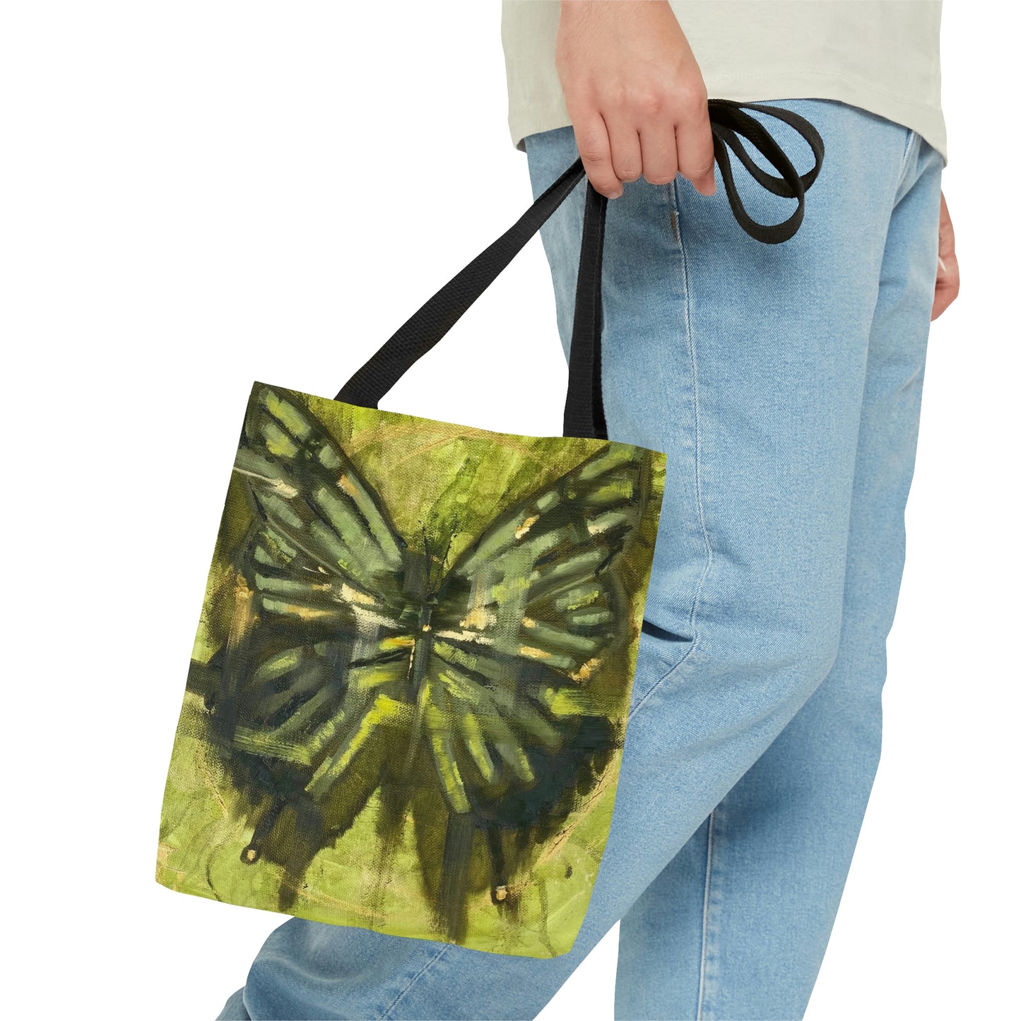 Green Butterfly Tote Bag