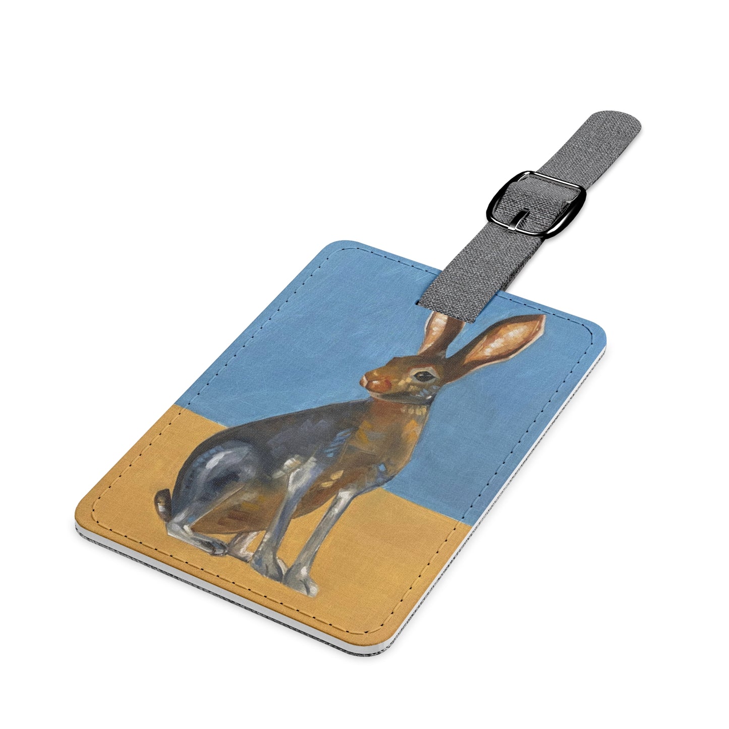 Bunny Saffiano Polyester Luggage Tag, Rectangle