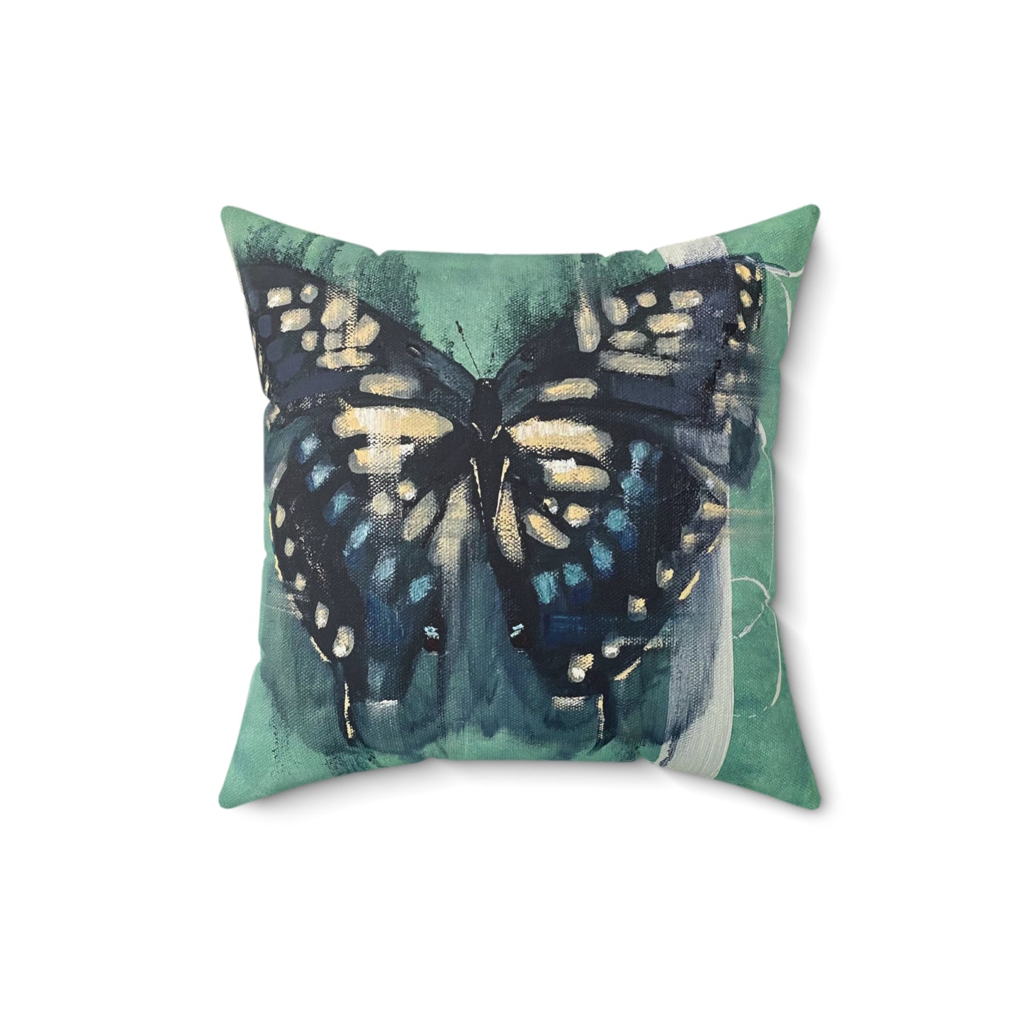 Teal Butterfly Throw Pillow | Home Decor | Living Room Decor