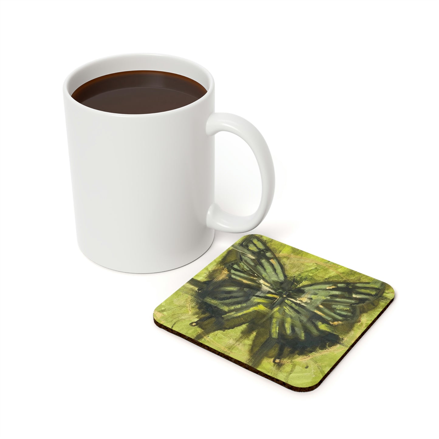 Green Butterfly Coaster | Kitchen Decor | Drink Accessories