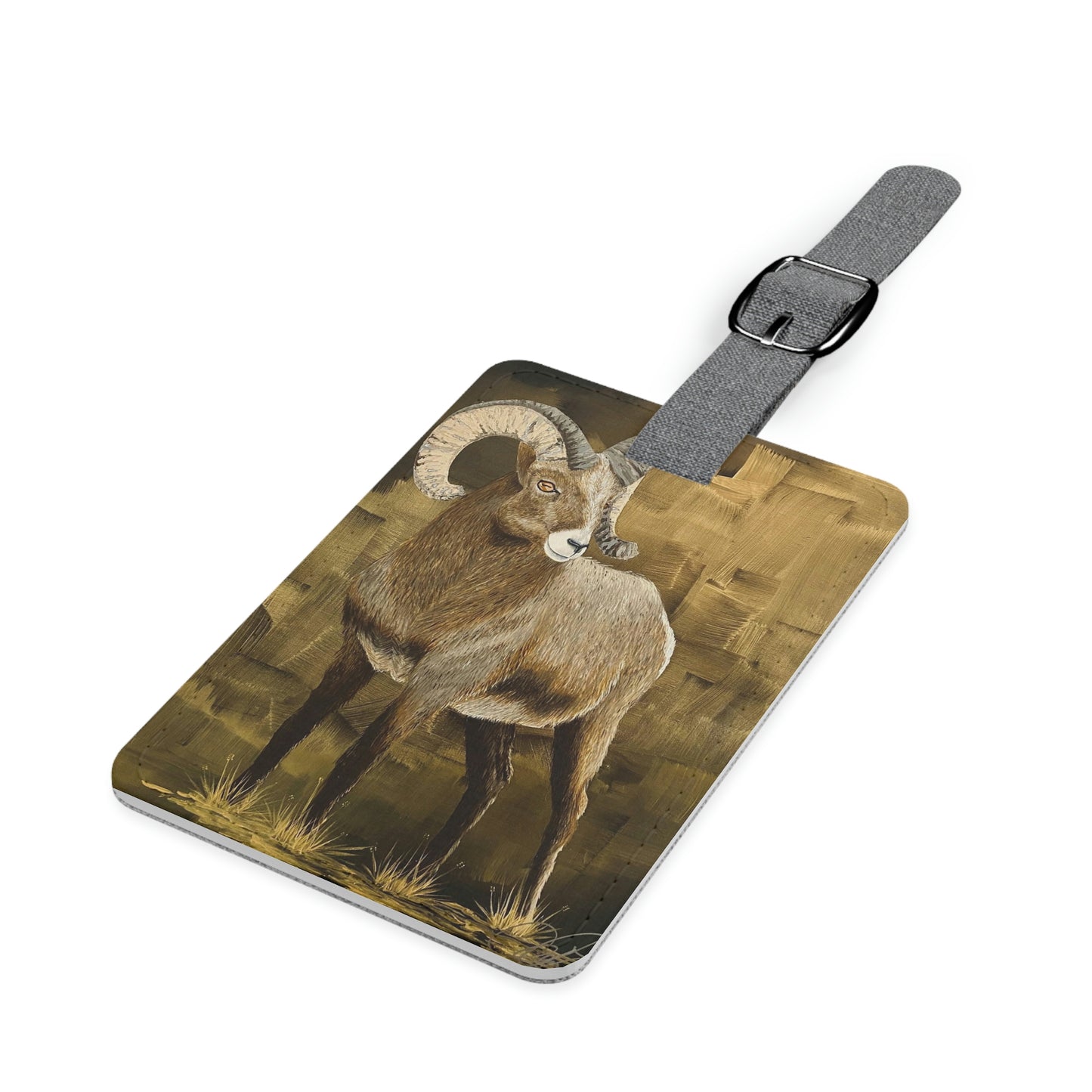 Ram Saffiano Polyester Luggage Tag, Rectangle
